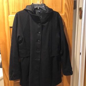 Women’s Gap hip-length wool coat w/removable hood